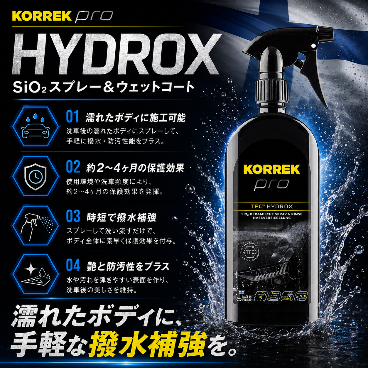 KORREK ハイドロックス 700ml セラミックコーティング剤